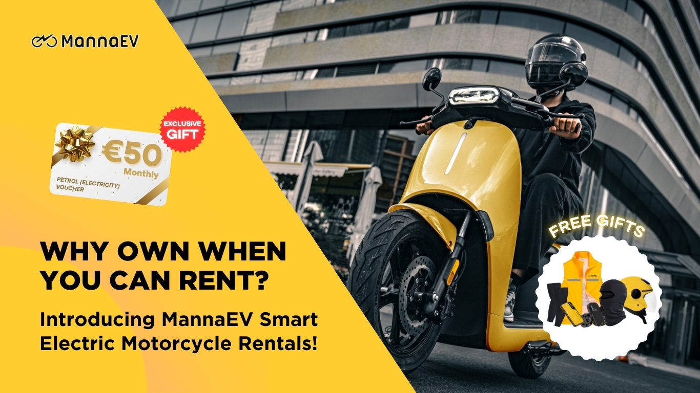 Why Own When You Can Rent? Introducing MannaEV Smart Electric Motorcycle Rentals! 🛵